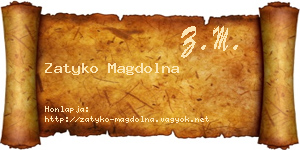 Zatyko Magdolna névjegykártya